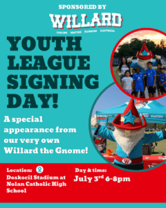 Willard the Gnome at the Fort Worth Vaqueros Fourth of July soccer match